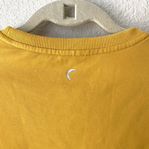 Zyia Long Sleeve Mustard Yellow Cropped Sweatshirt size XS - Picture 4 of 6